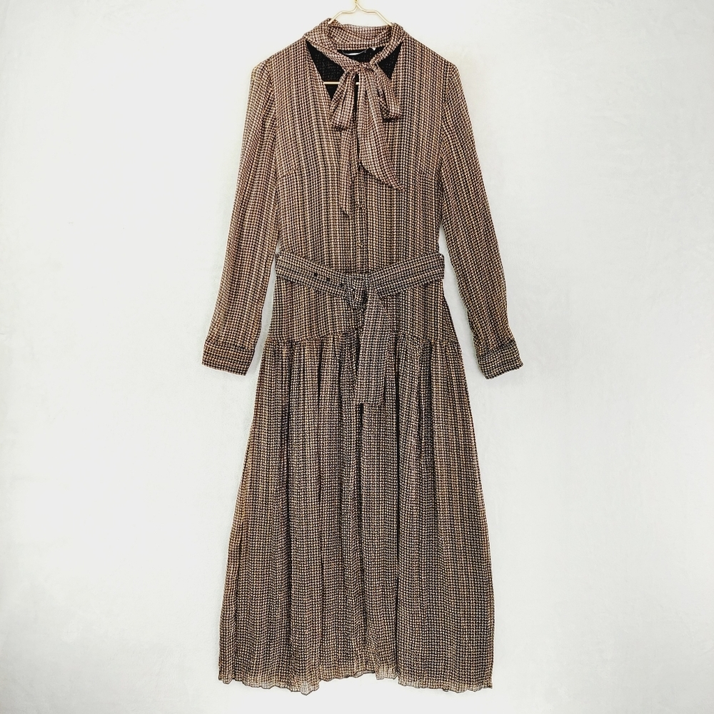 Zara Brown Midi Dress - Picture 2 of 11